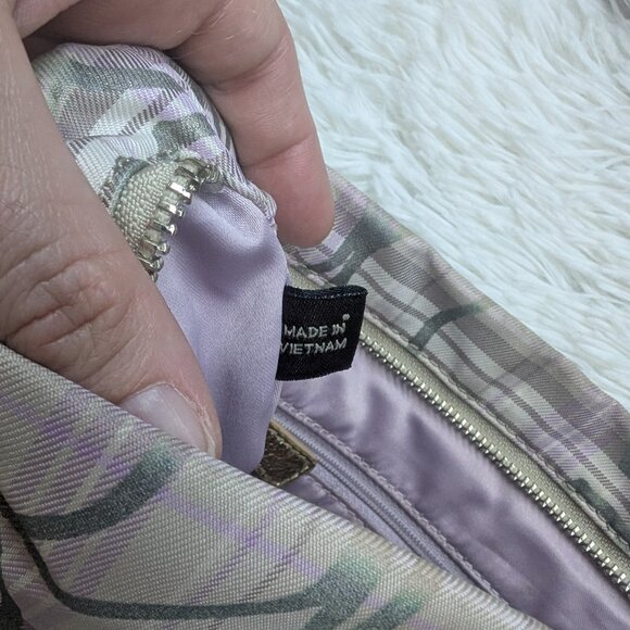 Coach, Tartan Plaid Cream Lavender Grey Signature Fabric Crossbody Bag - Picture 13 of 16